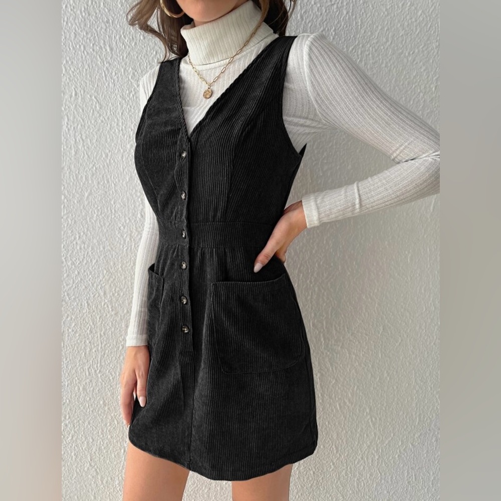 Corduroy Overall Dress
